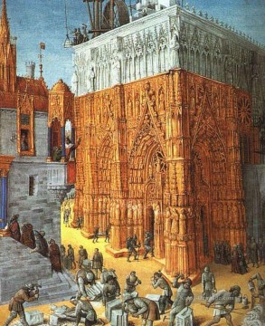 Jean Fouquet Werke - den Bau einer Kathedrale Jean Fouquet